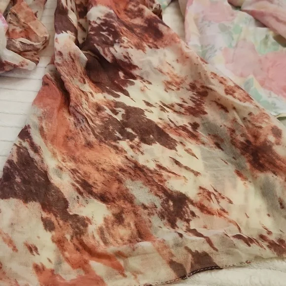 Scarf Bundle Floral abstract Winter Lagenlook Casual Coastal Cottagecore - Picture 4 of 5